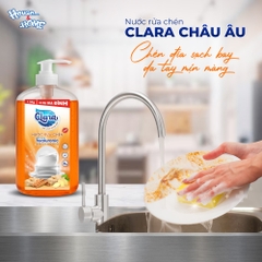 Nước rửa chén Clara tinh chất gừng quế 1,5kg