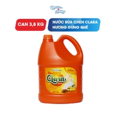 Nước rửa chén Clara - Hương gừng quế - can 3.8kg