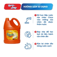 Nước rửa chén Clara - Hương gừng quế - can 3.8kg