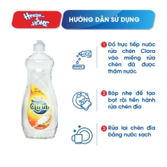 Nước rửa chén Clara - Hương gừng quế - chai 750g