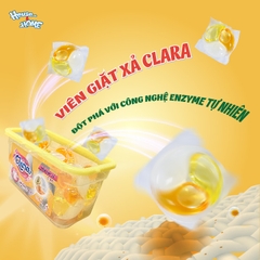 Viên giặt xả Clara - Hương hoa ngọt ngào - hộp 30 viên