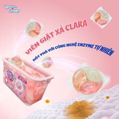 Viên giặt xả Clara - Hương hoa thanh khiết - hộp 30 viên