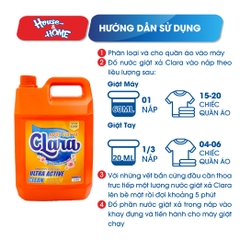 Nước giặt xả Clara - Hương hoa nắng ban mai - 5Kg