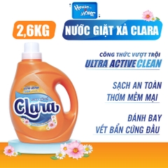 Nước giặt xả Clara - Hương hoa nắng ban mai - can 2,6kg