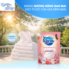 Nước giặt xả Clara - Hương hoa nắng ban mai - Túi 4,1kg