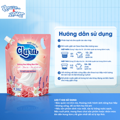 Nước giặt xả Clara - Hương hoa nắng ban mai - Túi 4,1kg