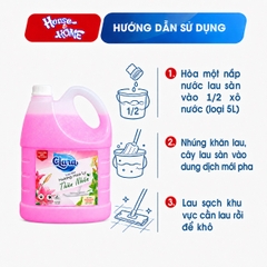 Nước lau sàn Clara - Hương hoa ly - can 3.8kg