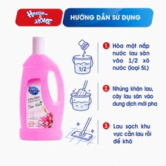 Nước lau sàn Clara - Hương hoa ly - chai 1L