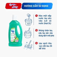 Nước lau sàn Clara - Hương hoa rừng - chai 1L