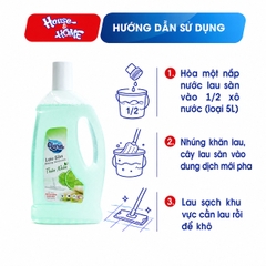 Nước lau sàn Clara - Hương sả chanh - 1L