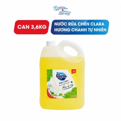 Nước rửa chén Clara - Tinh chất chanh - can 3.6kg