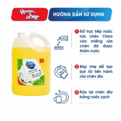 Nước rửa chén Clara - Tinh chất chanh - can 3.6kg
