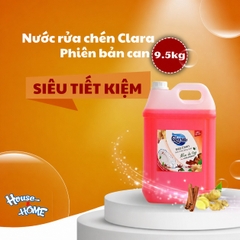 Nước rửa chén Clara - Tinh chất gừng quế - can 9.5kg