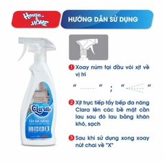 Tẩy bếp đa năng Clara - Hương quế - chai 500ml