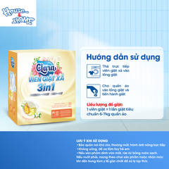 Viên giặt xả Clara  3in1 - Hương hoa ngọt ngào - Hộp 30 viên