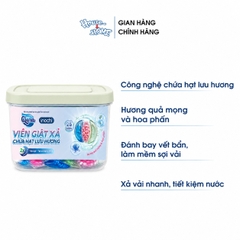 Viên giặt xả Clara 3in1 - Hương quả mọng - Hộp 25 viên