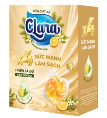 Viên giặt xả Clara Hoa nắng - Hộp 30 viên
