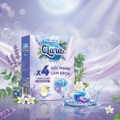 Viên giặt xả Clara - Hương sương nguyệt - Hộp 30 viên