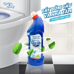 Tẩy rửa bồn cầu và nhà tắm Clara - Hương bạc hà - chai 925ml