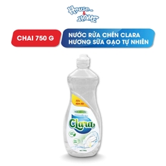 Nước rửa chén Clara - Hương sữa gạo - chai 750g