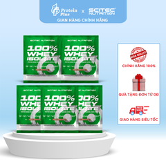 Combo 5 gói Sample 100% Whey Isolate gói 25g chính hãng SCITEC NUTRITION