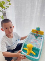 Đồ chơi máy bắn bóng pinball cỡ lớn tính điểm thế hệ mới mô hình khủng long , mèo hồng có đèn nhạc vui nhộn cho bé