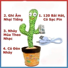Đồ Chơi Cây Xương Rồng Nhảy Múa Nhại Giọng Phát Nhạc Mã 080-1 - XKIDS