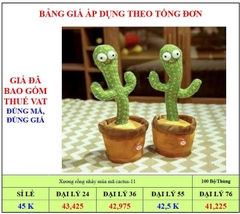Đồ Chơi Cây Xương Rồng Nhảy Múa Nhại Giọng Phát Nhạc Mã 080-1 - XKIDS