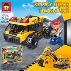Bộ Lắp Ghép Đội Xe Công Trình 9 Mẫu