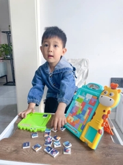 Đồ chơi bảng xếp hình khối xây dựng Teris phiên bản khủng long, hươu cao cổ thông minh giúp bé rèn luyện tư duy sáng tạo