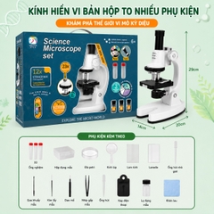 Bộ Kính Hiển Vi Khoa Học STEM Cho Bé 6+ Tuổi Khám Phá Thế Giới Vi Mô