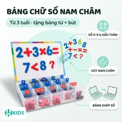 Bảng Chữ Số 104PCS Nam Châm, Lắp Ghép Có Từ Tính Cho Bé, Tặng Kèm Bảng Từ + Bút Viết Và Mút Xóa
