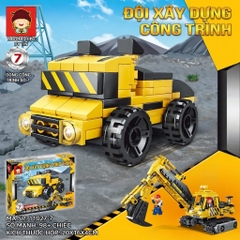Bộ Lắp Ghép Đội Xe Công Trình 9 Mẫu