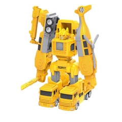 Bộ Đồ Chơi Xe Công Trình Lắp Ghép Biến Hình Robot 6in1 26 Chi Tiết