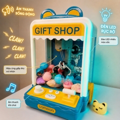 Máy Gắp Thú Mini Claw Machine Cho Bé Kèm Nhạc Và Đèn – Đồ Chơi Gắp Thú Có Kẹo Gashapon, USB Sạc, Nhiều Mẫu Cute