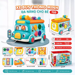 Vali Bận Rộn Montessori 6in1 Busy Book Có Đèn Và Âm Thanh Cho Bé 18 Tháng+