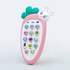 Điện Thoại Thỏ Để Bàn, Đồ Chơi Đa Năng Có Đàn Piano Đèn Nhạc Cho Bé