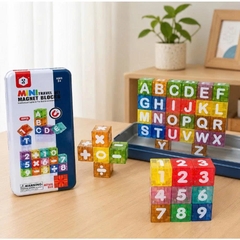 Xếp Hình Nam Châm Chữ Và Số 40 Chi Tiết Hộp Thiếc Cho Bé