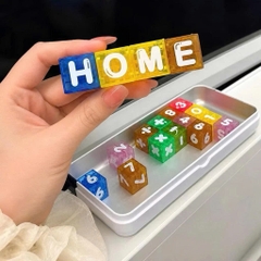 Xếp Hình Nam Châm Chữ Và Số 40 Chi Tiết Hộp Thiếc Cho Bé