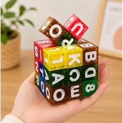 Xếp Hình Nam Châm Chữ Và Số 40 Chi Tiết Hộp Thiếc Cho Bé