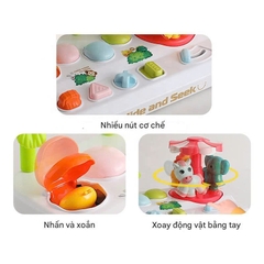 Bộ Đồ Chơi Ú Òa Lật Mở 2 Trong 1 Vòng Quay Động Vật Cho Bé