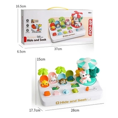 Bộ Đồ Chơi Ú Òa Lật Mở 2 Trong 1 Vòng Quay Động Vật Cho Bé