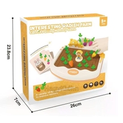 Đồ Chơi Trang Trại Nhổ Củ Cải Cho Bé – Trò Chơi Ghi Nhớ, Ghép Thẻ Tư Duy