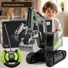 Xe Máy Xúc Điều Khiển Từ Xa Huina 1593 Gầu Kim Loại 22 Kênh