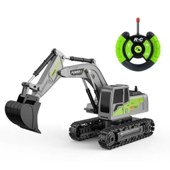 Xe Máy Xúc Điều Khiển Từ Xa Huina 1593 Gầu Kim Loại 22 Kênh