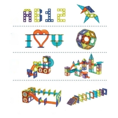 Bộ Xếp Hình Nam Châm Magnetic Tiles Đường Ống Bi 73 Chi Tiết
