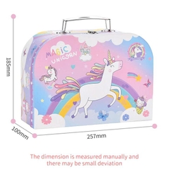 Bộ Đồ Chơi Tiệc Trà Bánh Ngọt Unicorn Vali Ấm Chén Cho Bé