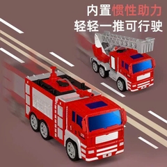 Bộ 6 Xe Cứu Hỏa Đồ Chơi Quán Tính Cỡ Lớn – Xe Thang, Xe Cẩu, Xe Phun Nước