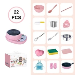 Bộ Nấu Ăn Thật Cho Bé 22 Chi Tiết – Bếp Mini Cooking Kitchen
