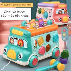 Xe Buýt Bận Rộn Thông Minh Đa Chức Năng Cho Bé – 6 Mặt Chơi Giáo Dục
